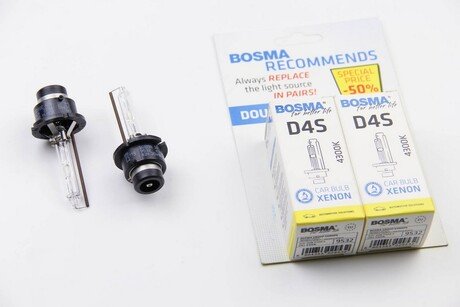 9532D BOSMA Автолампа D4S XENON 42V 35W P32D-5 4300K (2шт)