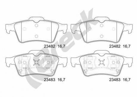 23482 00 702 00 BRECK Колодки тормозные