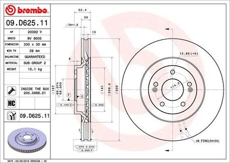 09D62511 BREMBO Tarcza ham. i30 16-