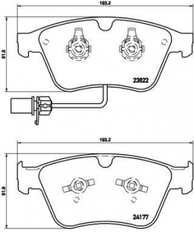 P05003 BREMBO Комплект дискових гальмівних колодок