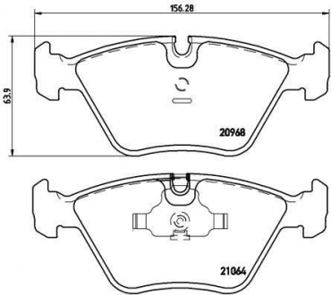 P06012 BREMBO Комплект гальмівних колодок с 4 шт. дисків