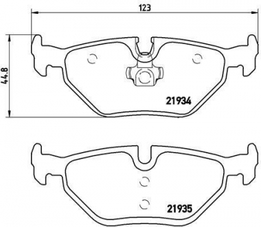 P06025 BREMBO Комплект гальмівних колодок с 4 шт. дисків