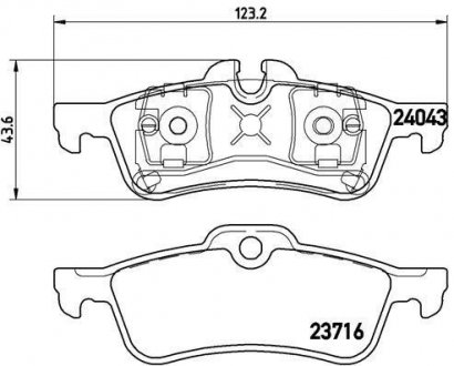 P 06 032 BREMBO Колодки торм.зад.