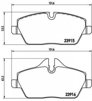 P06034 BREMBO Комплект гальмівних колодок с 4 шт. дисків