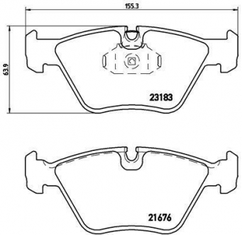 P06043 BREMBO Комплект гальмівних колодок с 4 шт. дисків