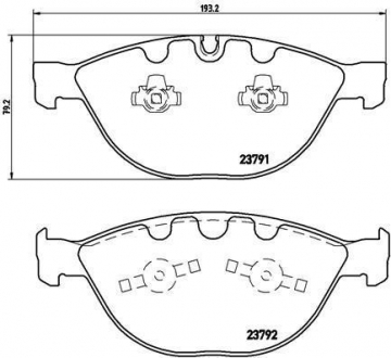 P06047 BREMBO Комплект гальмівних колодок с 4 шт. дисків