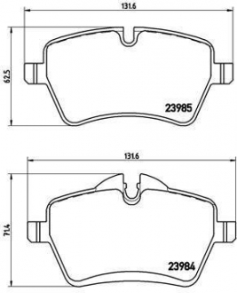 P06051 BREMBO Комплект гальмівних колодок с 4 шт. дисків