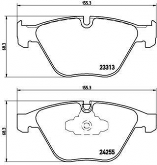 P06055 BREMBO Комплект гальмівних колодок с 4 шт. дисків