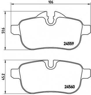 P 06 062 BREMBO Тормозные колодки, дискове гальмо (набір)