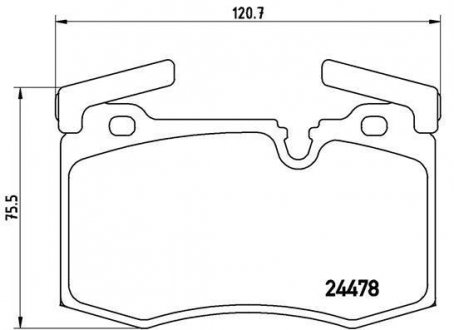 P06068 BREMBO Тормозные колодки, дискове гальмо (набір)