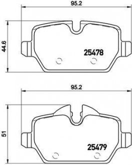 P06080 BREMBO Тормозные колодки дисковые, к-кт.