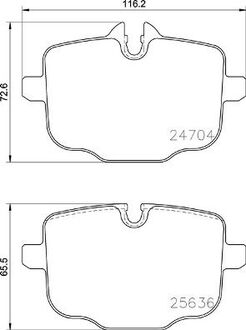 P06101 BREMBO Колодки тормозные bmw 5 g30f90 7 g11g12 задние