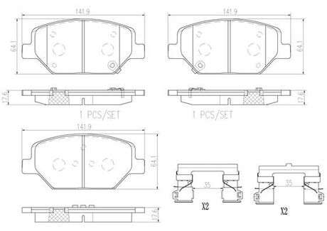 P07 007 BREMBO Тормозные колодки дискові