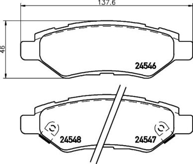 P09014 BREMBO Тормозные колодки дискові