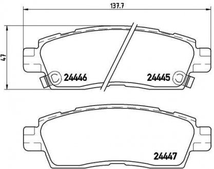 P 10 010 BREMBO Колодки тормозные дисковые, комплект