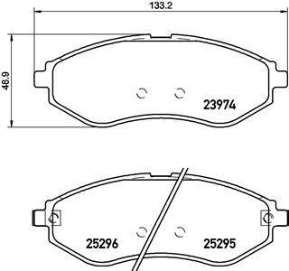 P10057 BREMBO Комплект гальмівних колодок с 4 шт. дисків