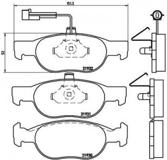 P 23 057 BREMBO Тормозные колодки дисковые, к-кт.