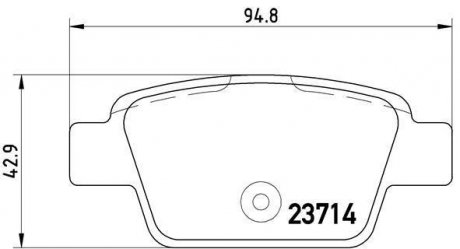 P 23 080 BREMBO Тормозные колодки, дискове гальмо (набір)