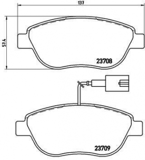 P23087 BREMBO Комплект гальмівних колодок с 4 шт. дисків