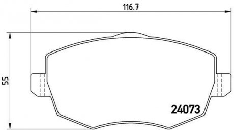 P 23 094 BREMBO Дисковые тормозные колодки компл.