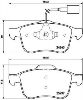 P23132 BREMBO Тормозные колодки дисковые, к-кт.