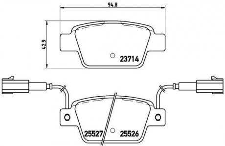 P 23 135 BREMBO Тормозные колодки дисковые, к-кт.