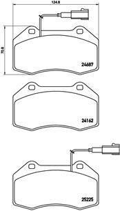 P23 139 BREMBO Тормозные колодки дисковые, к-кт.