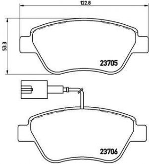 P23 141 BREMBO Тормозные колодки дисковые, к-кт.