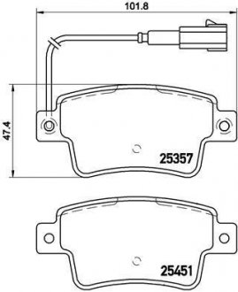 P23 142 BREMBO Тормозные колодки дисковые, к-кт.