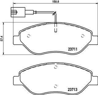 P 23 145 BREMBO Тормозные колодки дисковые, к-кт.