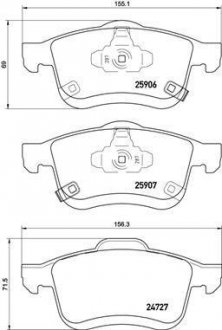 P23155 BREMBO К-Т ТОРМ. КОЛОДОК FR FI 500L 13-