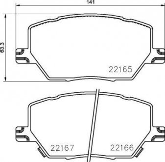 P23164 BREMBO Колодки тормозные 500X .