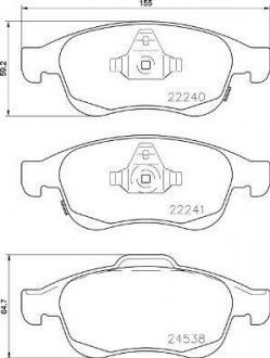 P23165 BREMBO Тормозные колодки, к-кт.