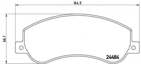 P 24 064 BREMBO Тормозные колодки дисковые, к-кт.