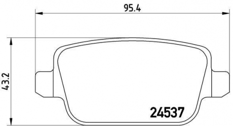 P24075 BREMBO Комплект гальмівних колодок с 4 шт. дисків