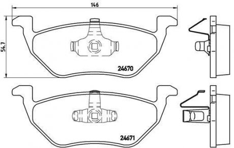 P24085 BREMBO Тормозные колодки, дискове гальмо (набір)