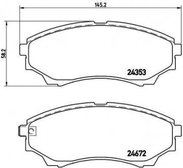 P24086 BREMBO Тормозные колодки, дискове гальмо (набір)