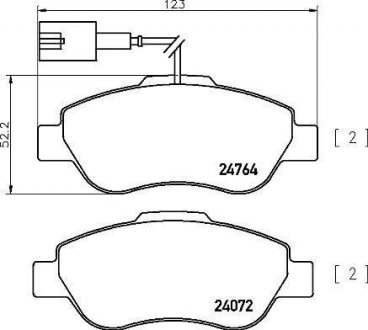 P 24 150 BREMBO Комплект тормозных колодок дисковый тормоз