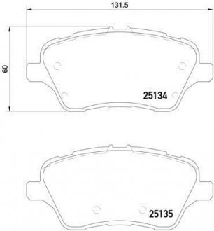 P 24 151 BREMBO Тормозные колодки дисковые, к-кт.