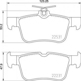 P24175 BREMBO Колодки тормозные задние дискові (датчик зносу)