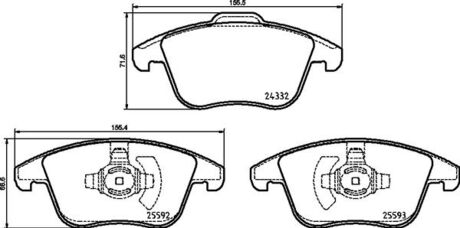 P24211 BREMBO Тормозные накладки