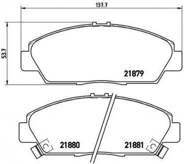 P 28 021 BREMBO Тормозные колодки дисковые, к-кт.