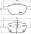 Комплект гальмівних колодок з 4 шт. дисків P28036