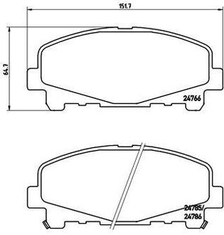 P28043X BREMBO Комплект гальмівних колодок с 4 шт. дисків