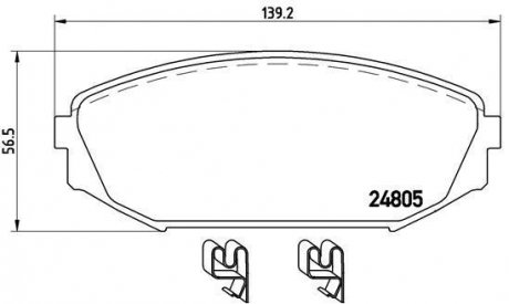 P 28 049 BREMBO Тормозные колодки, дискове гальмо (набір)