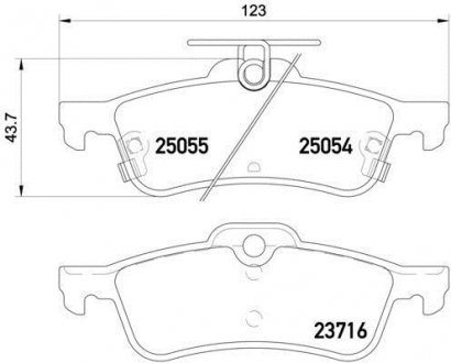 P28070 BREMBO Тормозные колодки дисковые, к-кт.