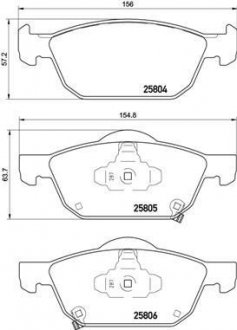 Тормозные колодки дисковые, к-кт. BREMBO P28076