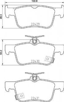 P28089 BREMBO Колодки тормозные дисковые зад