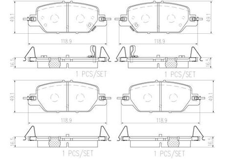 P28 097 BREMBO Тормозные колодки дискові