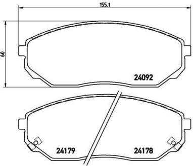 P30019 BREMBO Тормозные колодки Brembo